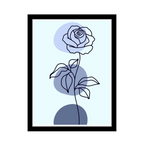 BLUE ROSE - Framed Abstract Poster