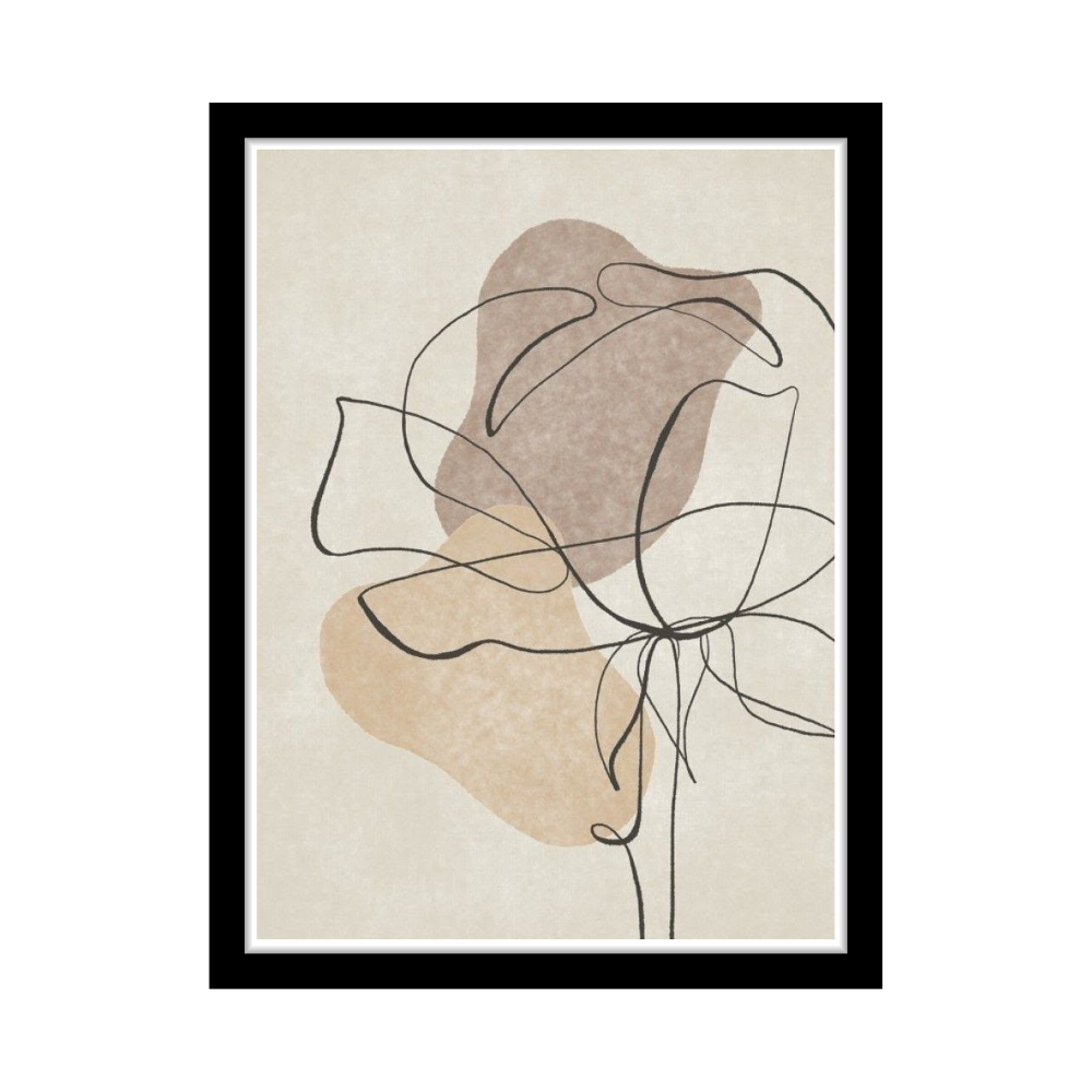 LINE BLOOM - Framed Abstract Poster