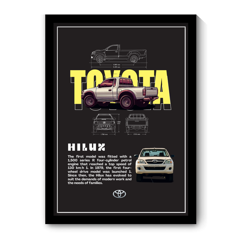 TOYOTA HILUX V1 - Framed Car Poster