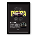 TOYOTA HILUX V1 - Framed Car Poster