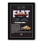 FIAT CLASSIC 1980 V1 - Framed Car Poster