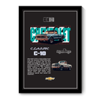 CHEVROLET CLASSIC C-10 V1 - Framed Car Poster