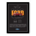 FORD F-100 1956 - Framed Car Poster