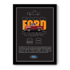 FORD F-100 1956 - Framed Car Poster