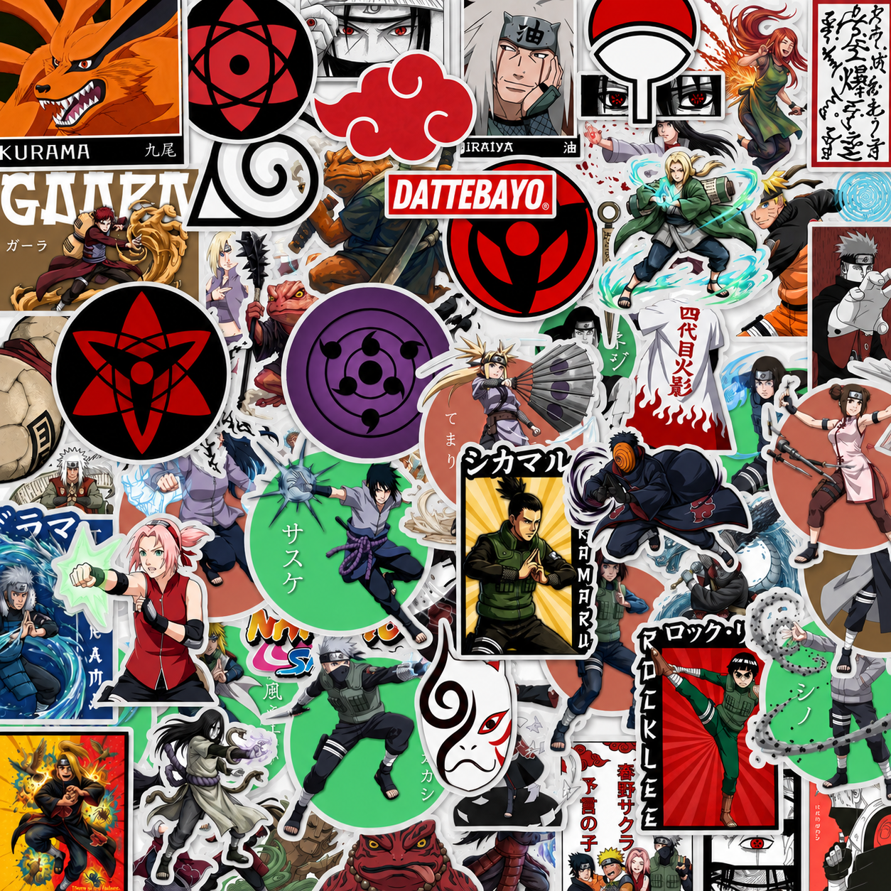 Pack of 60+ Naruto Sticker Set V2
