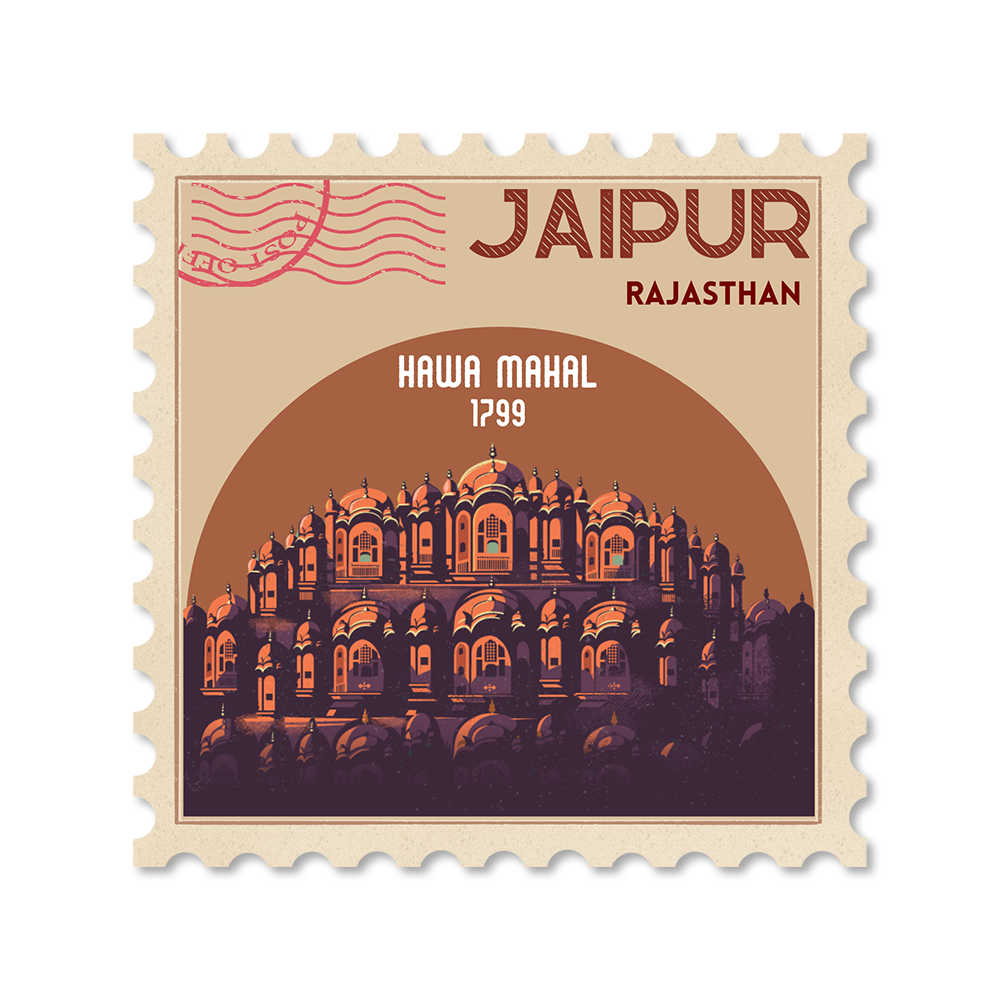 CITY STAMP JAIPUR-Vinyl Sticker