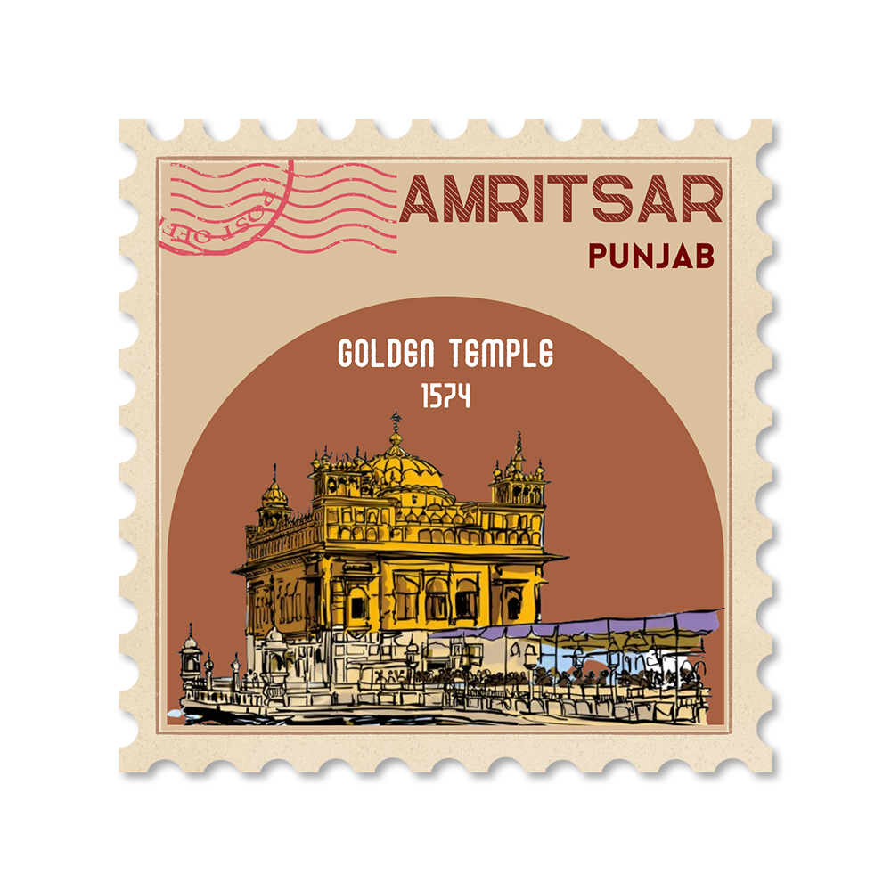 CITY STAMP AMRITSAR-Vinyl Sticker