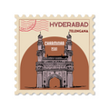 CITY STAMP HYDERABAD-Vinyl Sticker