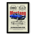 MUSTANG SHELBY GT350 - Framed Car Poster
