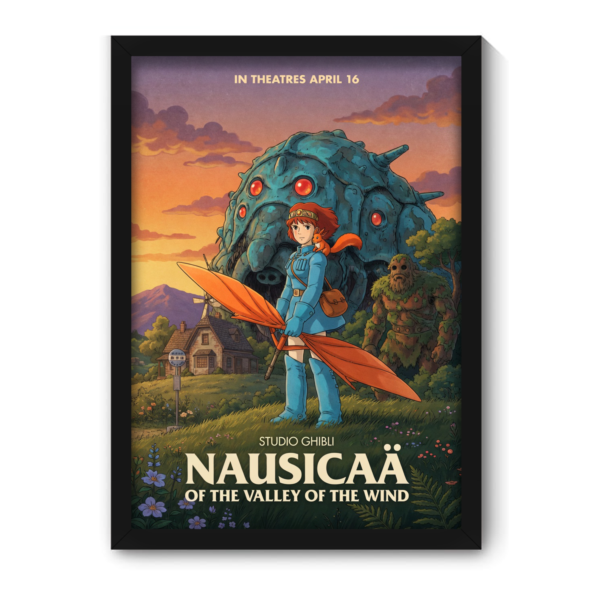 NAUSICAA OF THE VALLEY OF THE WIND - Framed Ghibli Anime Poster