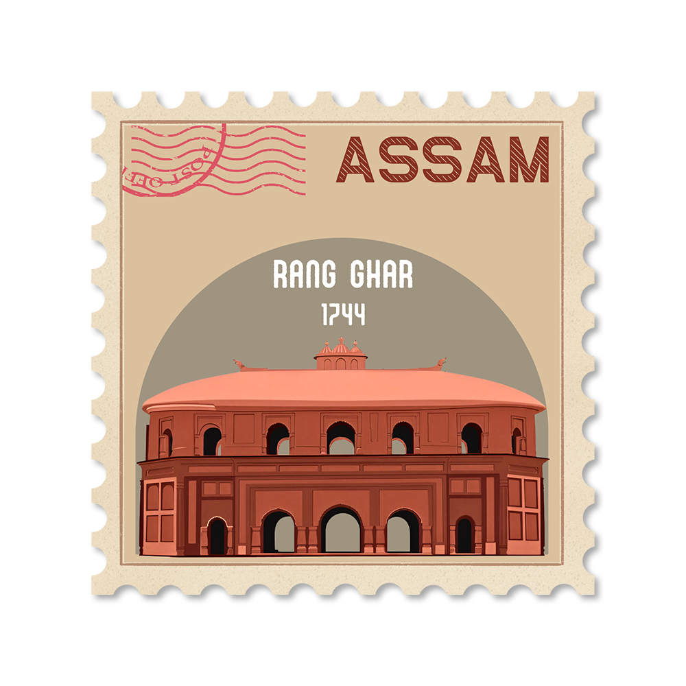 CITY STAMP ASSAM-Vinyl Sticker