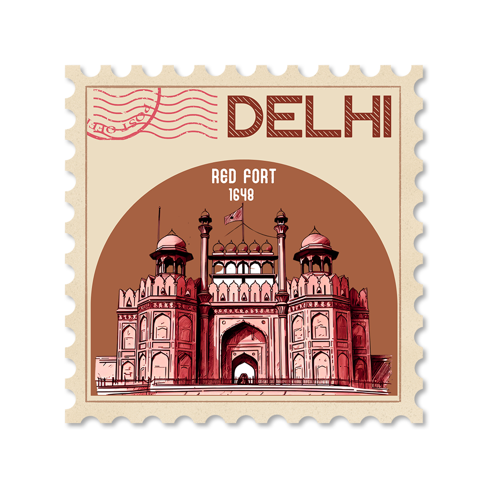 CITY STAMP DELHI-Vinyl Sticker