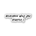 Remember why you started - Vinyl Sticker