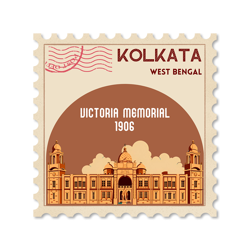 CITY STAMP KOLKATA-Vinyl Sticker