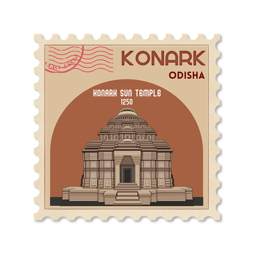 CITY STAMP KONARK-Vinyl Sticker