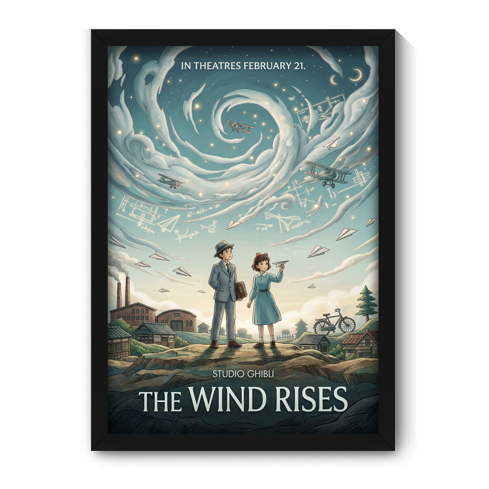 THE WIND RISES- Framed Ghibli Anime Poster