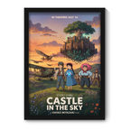 CASTLE IN THE SKY- Framed Ghibli Anime Poster