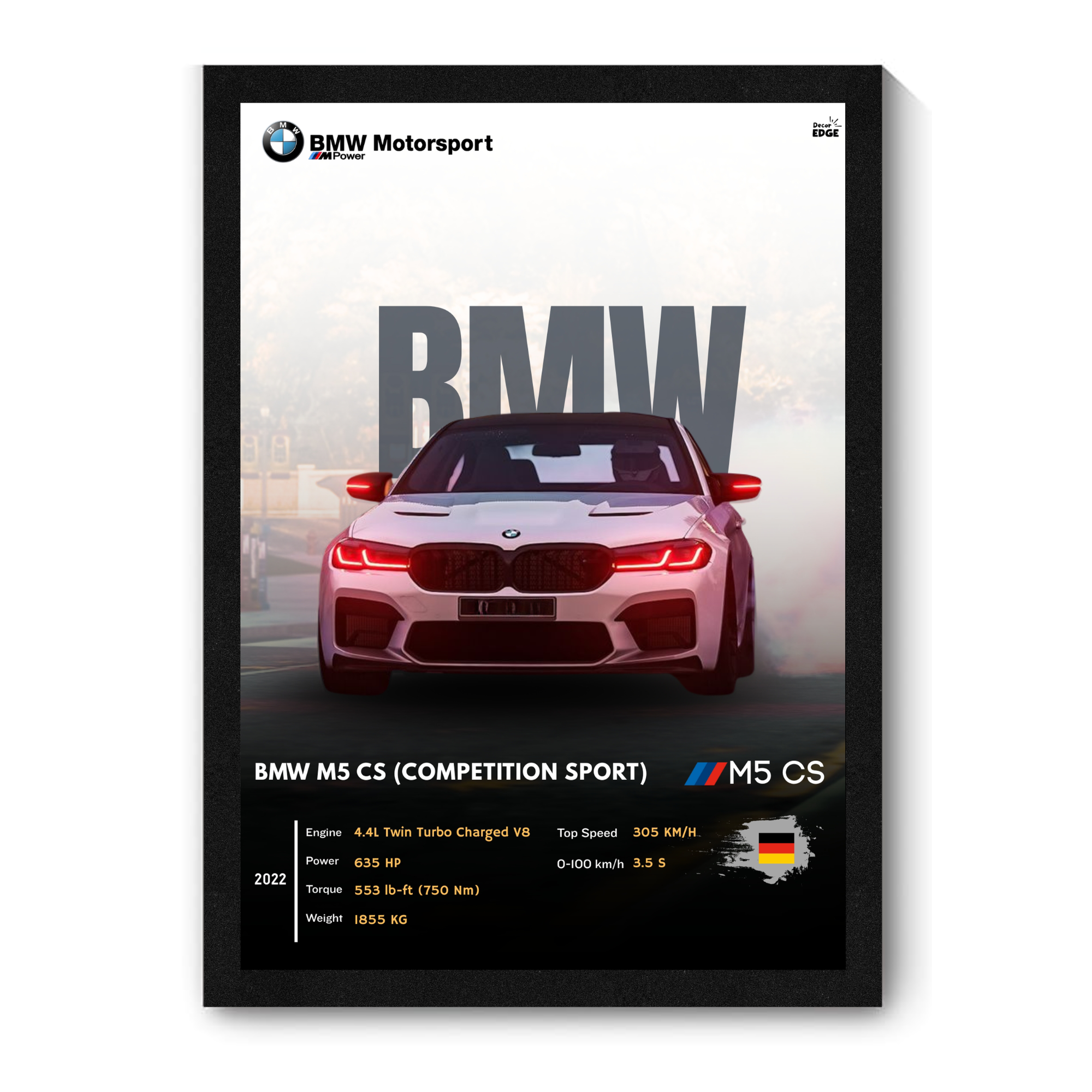 BMW M5 CS - Framed Car Poster