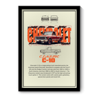 CHEVROLET CLASSIC C-10 V2 - Framed Car Poster