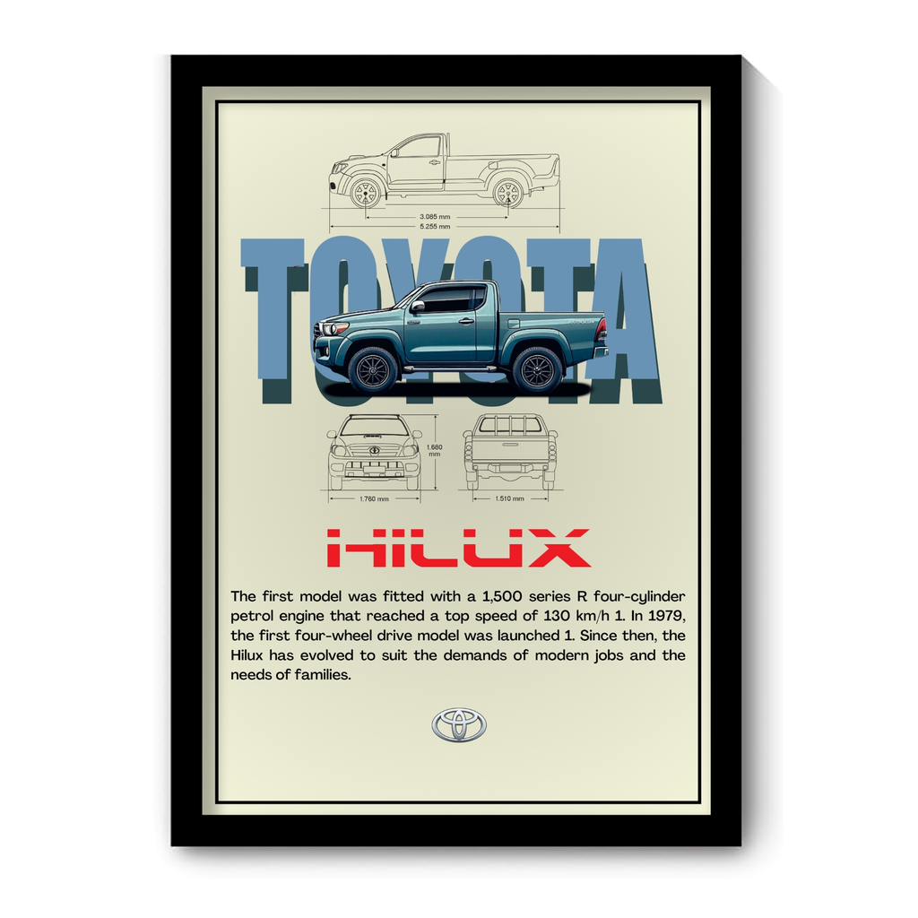 TOYOTA HILUX - Framed Car Poster