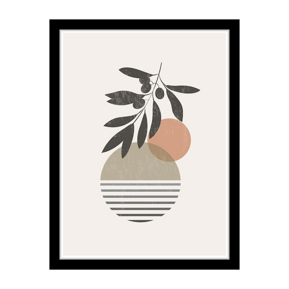 Serene Sprig - Framed Abstract Poster