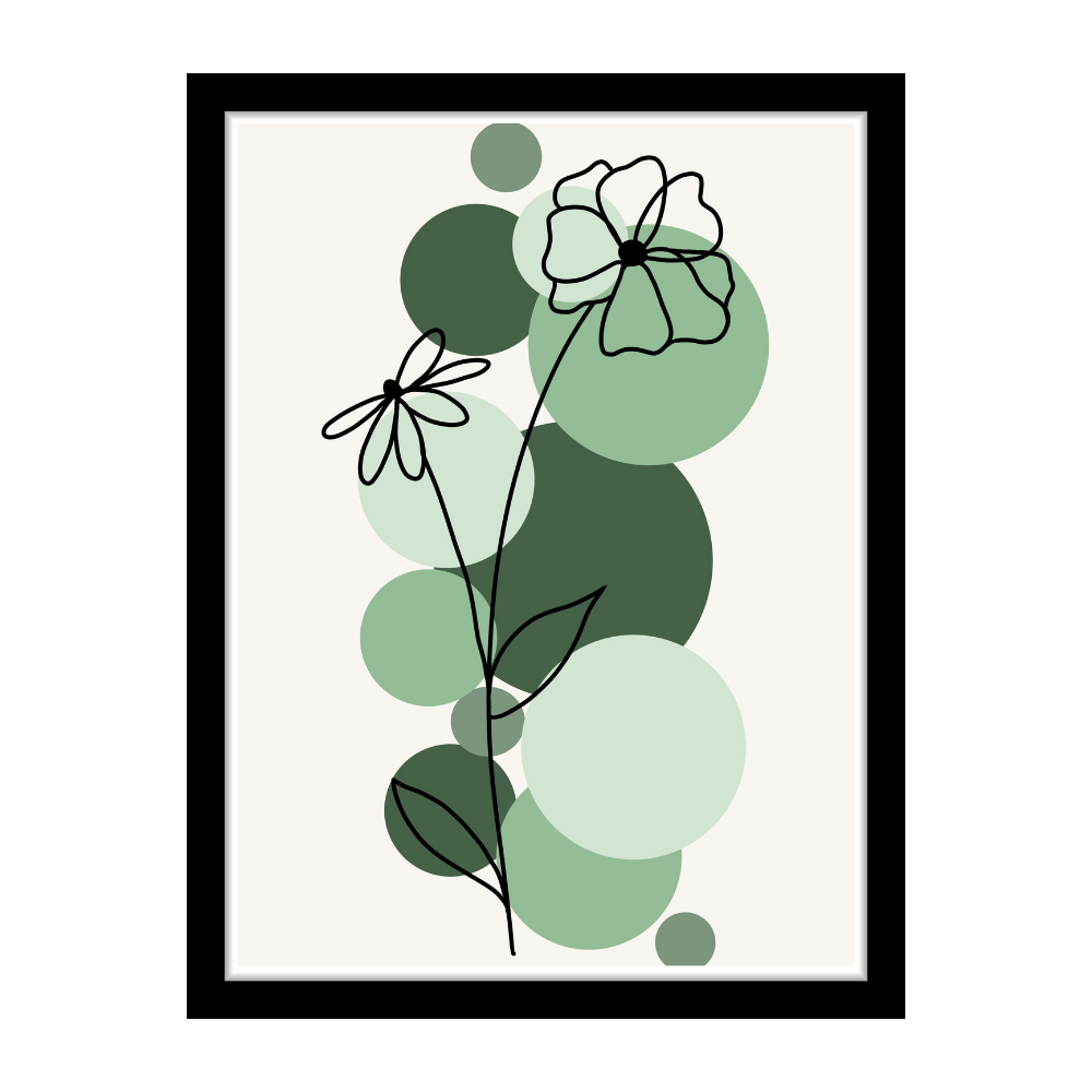SIMPLE FLORA - Framed Abstract Poster