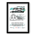 MERCEDES AMG PETRONAS MOTORSPORT - Framed Car Poster