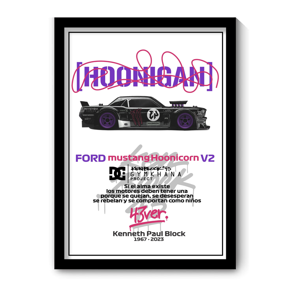 FORD MUSTANG HOONICORN V2 - Framed Car Poster
