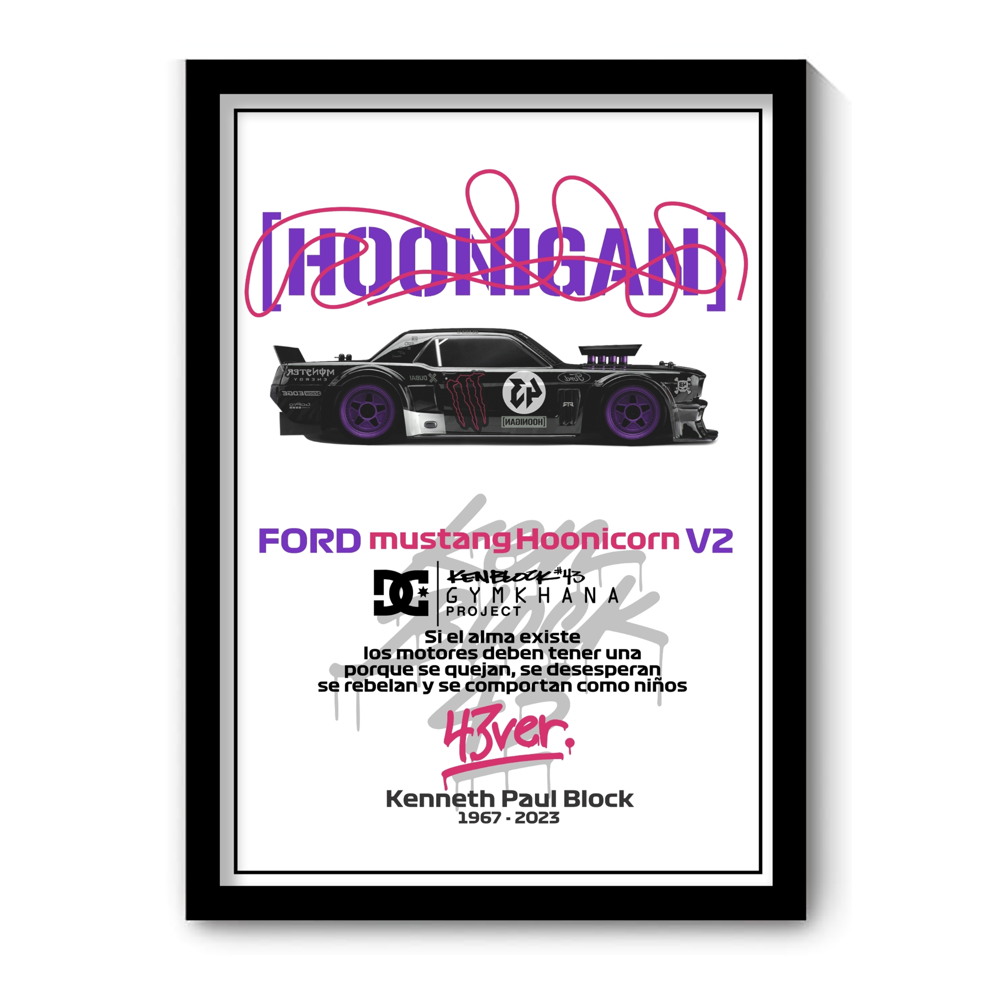 FORD MUSTANG HOONICORN V2 - Framed Car Poster