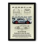 PORSCHE THE 911 GT3 RS - Framed Car Poster