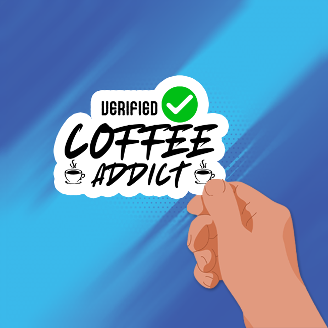 Verified Coffee Addict - Vinyl Sticker
