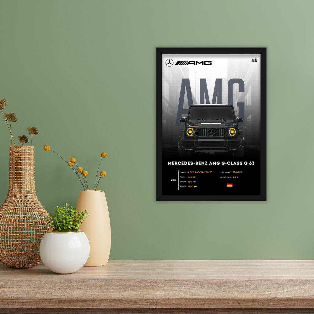 MERCEDES BENZ AMG G63 - Framed Car Poster