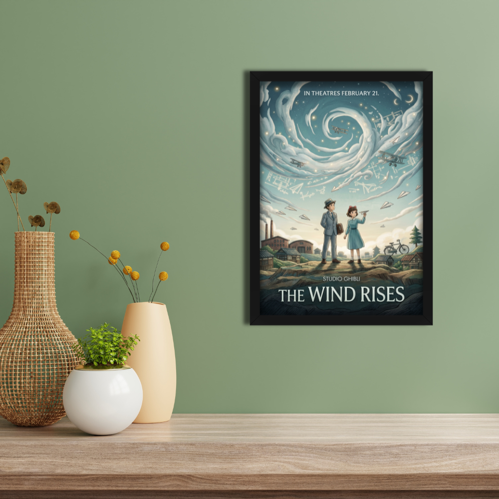 THE WIND RISES- Framed Ghibli Anime Poster