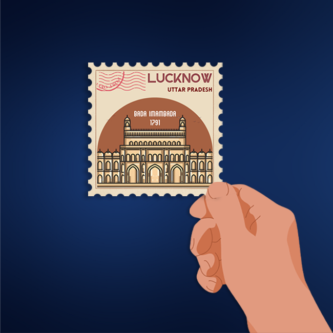 CITY STAMP LUCKNOW-Vinyl Sticker