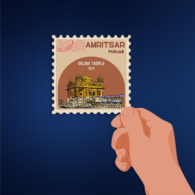 CITY STAMP AMRITSAR-Vinyl Sticker