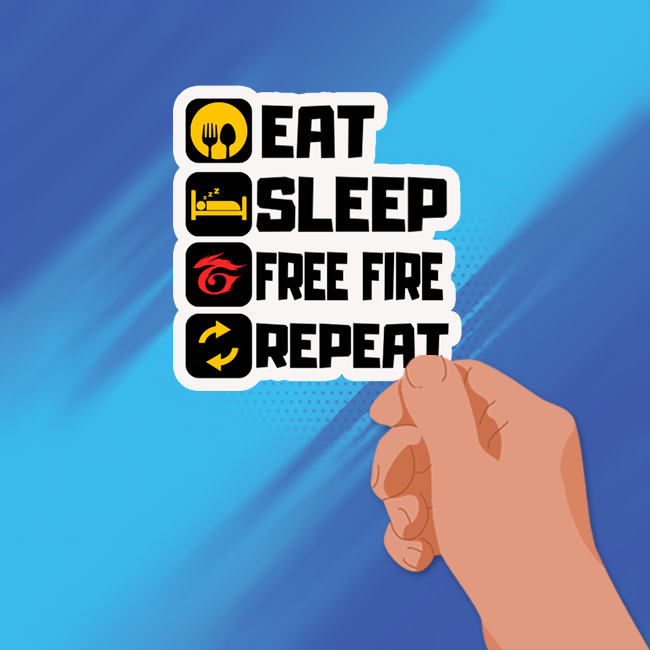 EAT SLEEP FF REPEAT- Vinyl Sticker