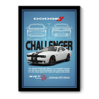 DODGE CHALLENGER SRT HELLCAT - Framed Car Poster