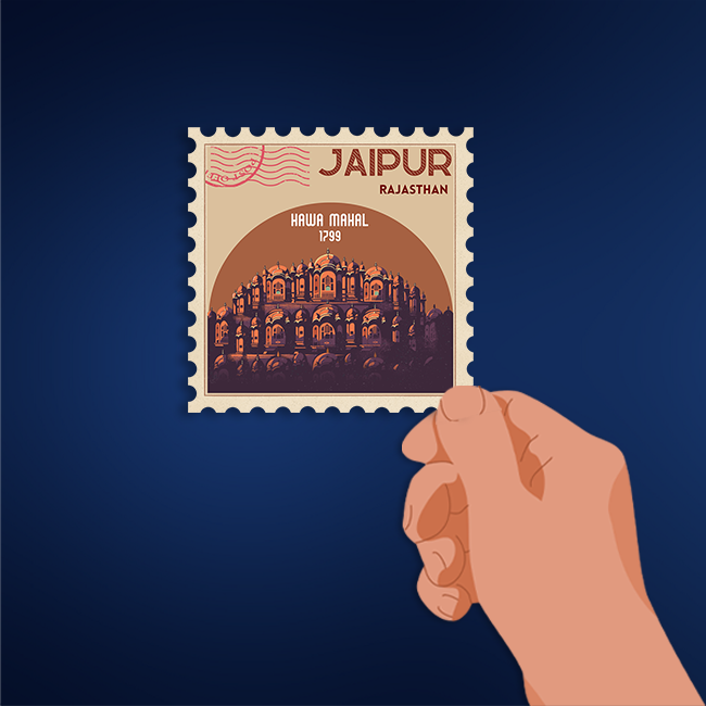 CITY STAMP JAIPUR-Vinyl Sticker