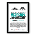 MERCEDES LEWIS CARL HAMILTON 44 - Framed Car Poster