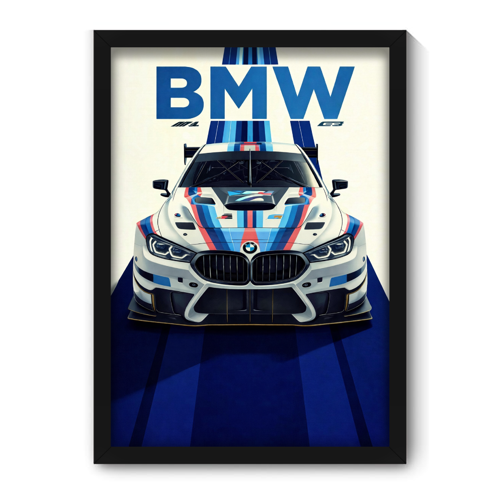 BMW M4 GT4 -1 - Framed Car Poster