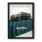 PORSCHE TURBO -1 - Framed Car Poster