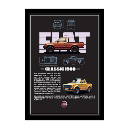 FIAT CLASSIC 1980 - Premium Framed Poster