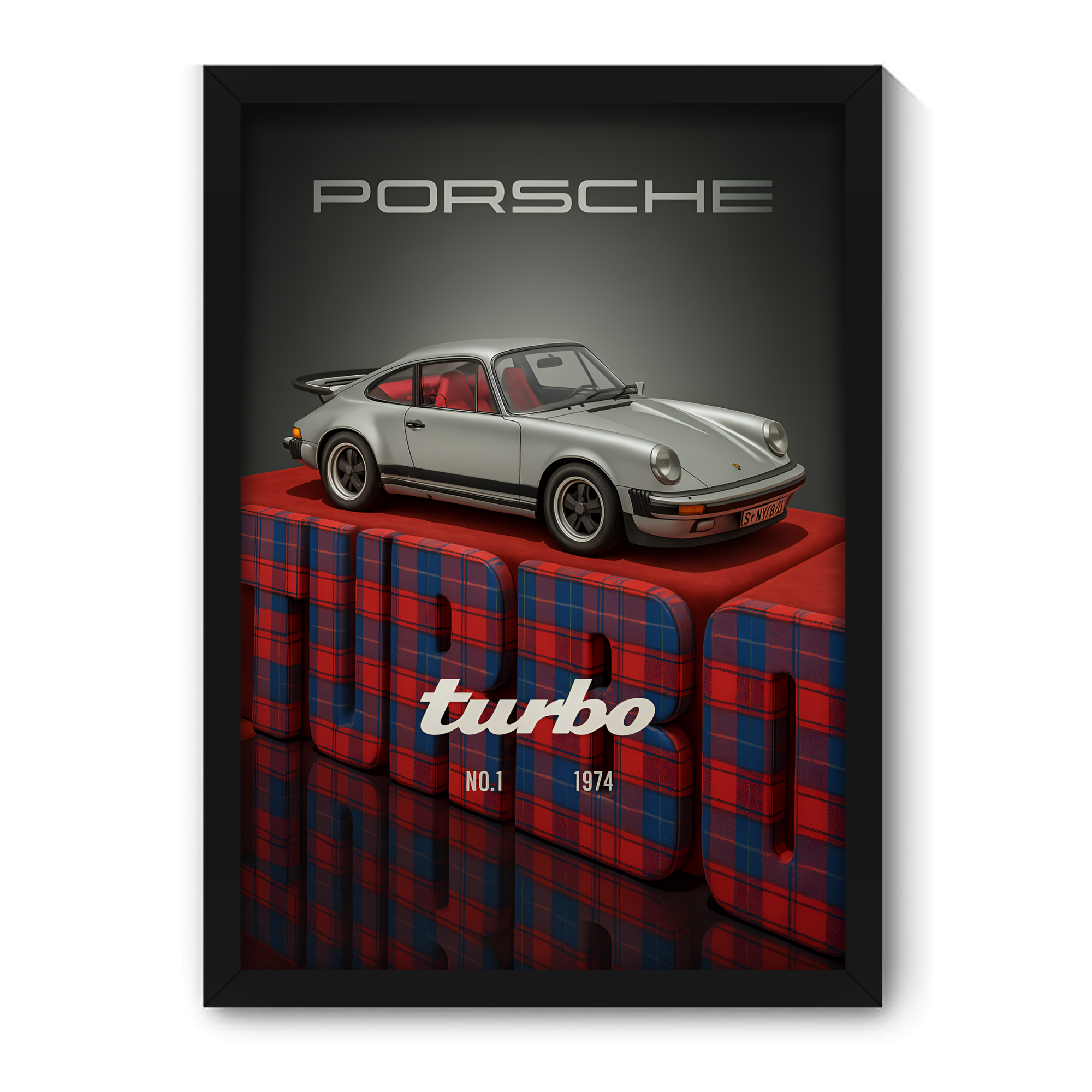 PORSCHE TURBO - Framed Car Poster