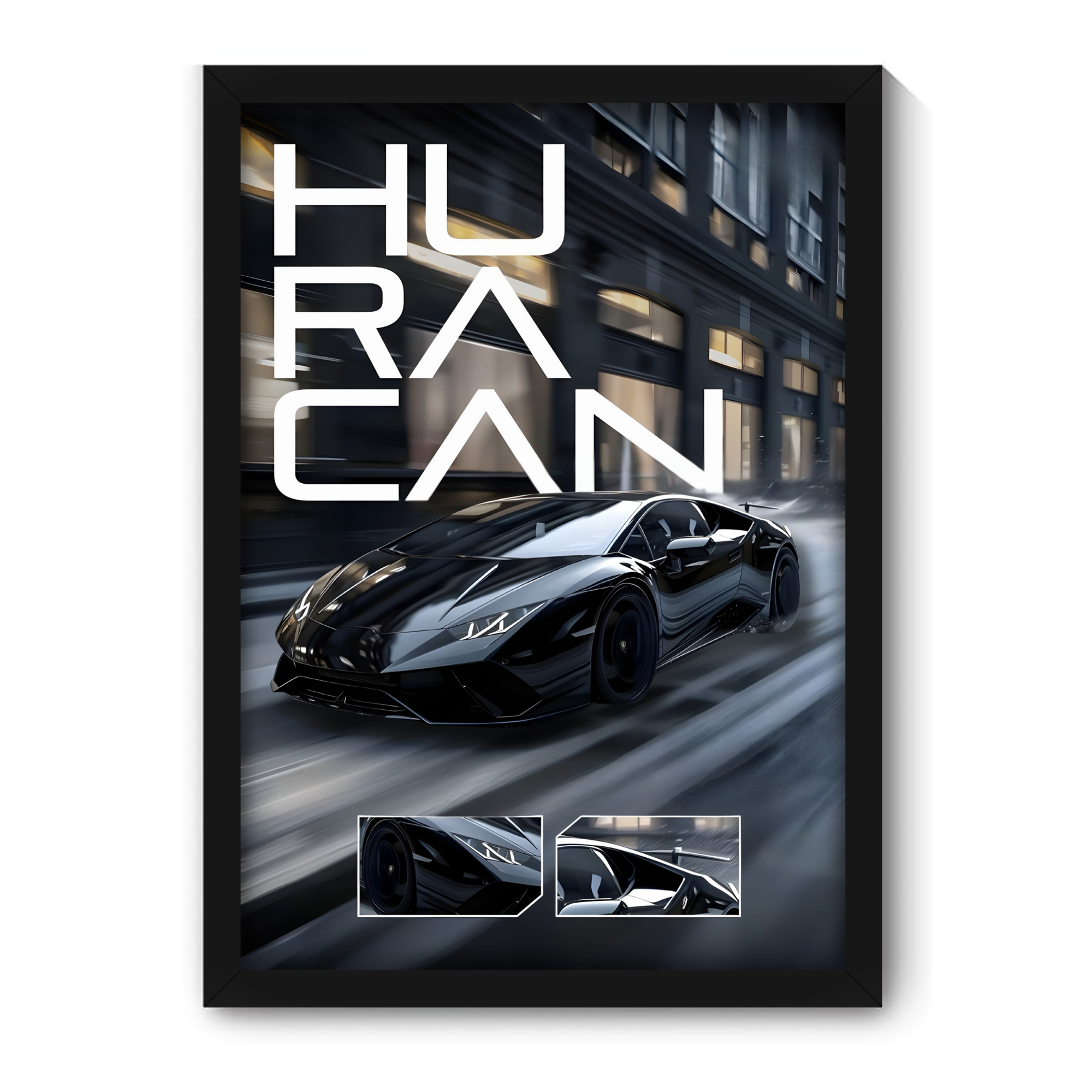 HURACAN - Framed Car Poster