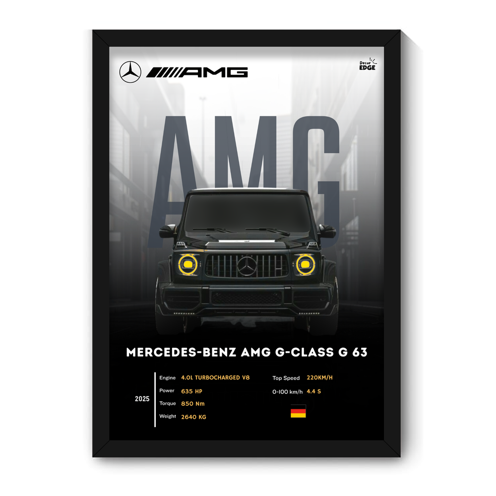 MERCEDES BENZ AMG G63 - Framed Car Poster