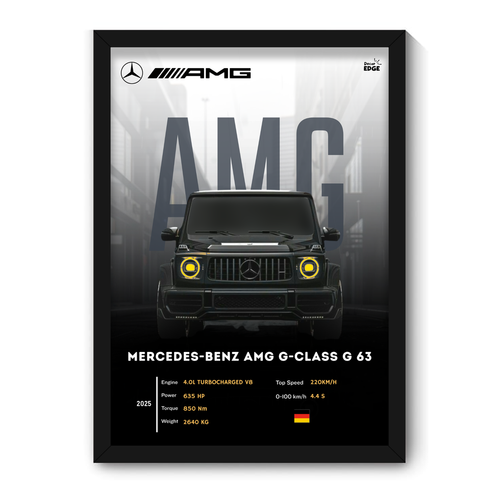 MERCEDES BENZ AMG G63 - Framed Car Poster
