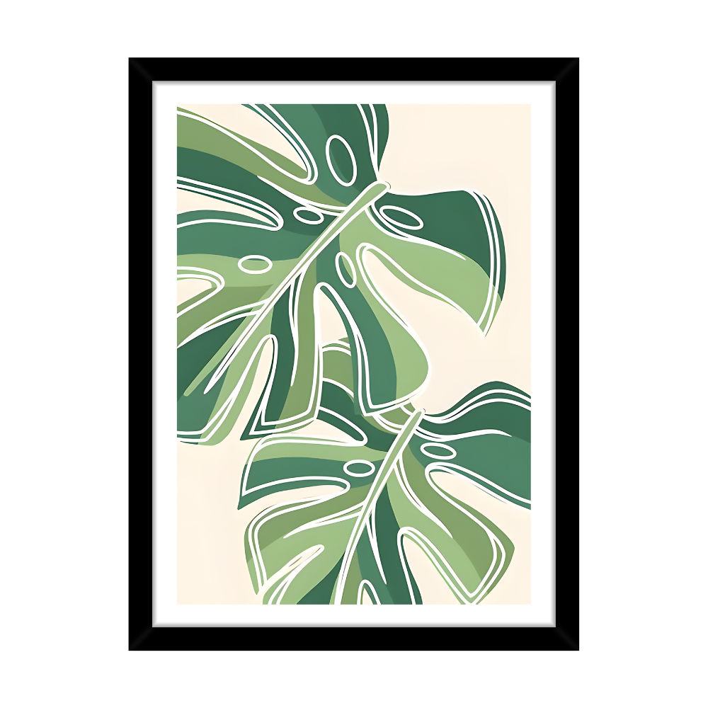 MONSTERA WHIMSY - Framed Abstract Poster
