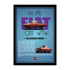 FIAT CLASSIC 1980 V2 - Framed Car Poster