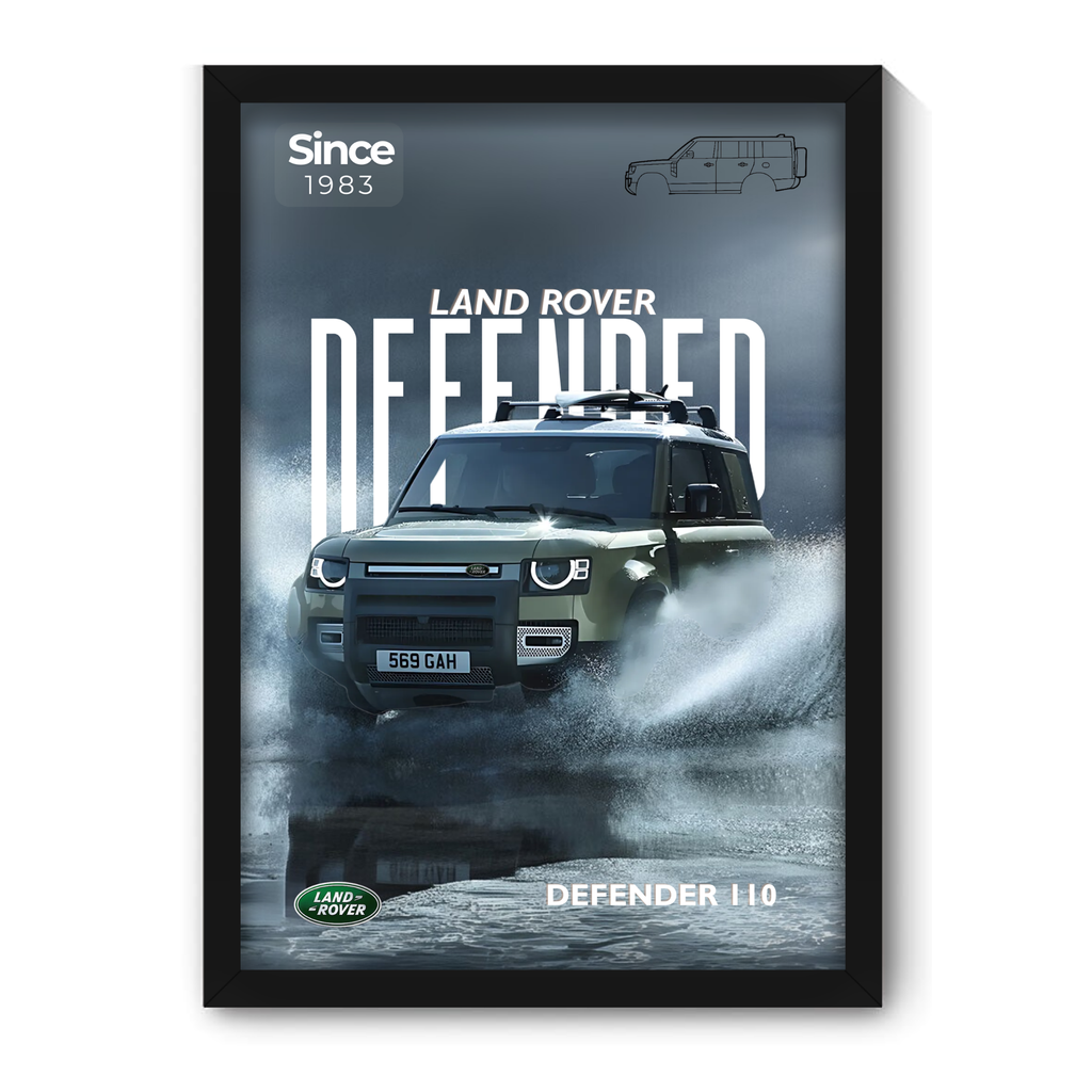 LAND ROVER DEFENDER - Framed Car Poster