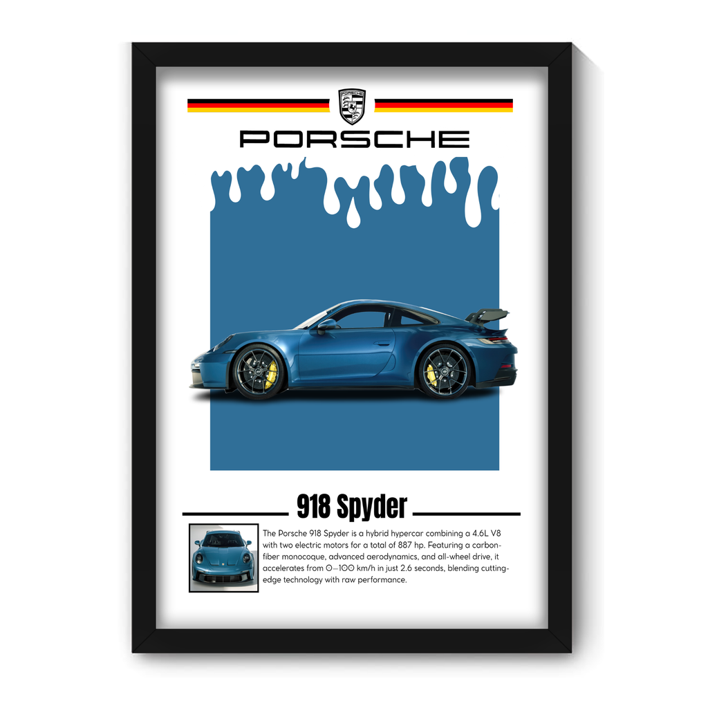 918 SPYDER - Framed Car Poster